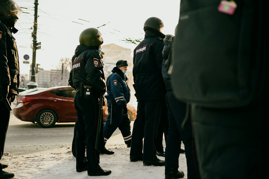 police arresting suspect
